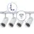 Complete Set 1-Fas Rail L 1 x 1,5 Meter Vit | incl. 4x Spot + GU10 2700K 3W Dimbar + Ändkåpa, Strömkontakt och L -Anslutningsstycke