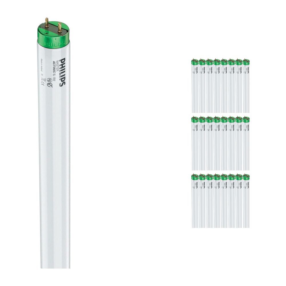 Flerpack 25x Philips TL-D 18W 10 Actinic BL (MASTER) | 59cm Flerpack 25x Philips TL-D 18W 10 Actinic BL (MASTER) | 59cm