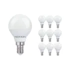 Flerpack 10x Noxion Lucent Lustre LED E14 boll Matt 4.5W 470lm - 827 Extra Varm Vit | Ersättare 40W