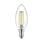 Philips MASTER Value LED Kronljus E14 Filament Klar 3.4W 470lm - 927 | Bästa färgåtergivning - Dimbar – Ersättare 40W